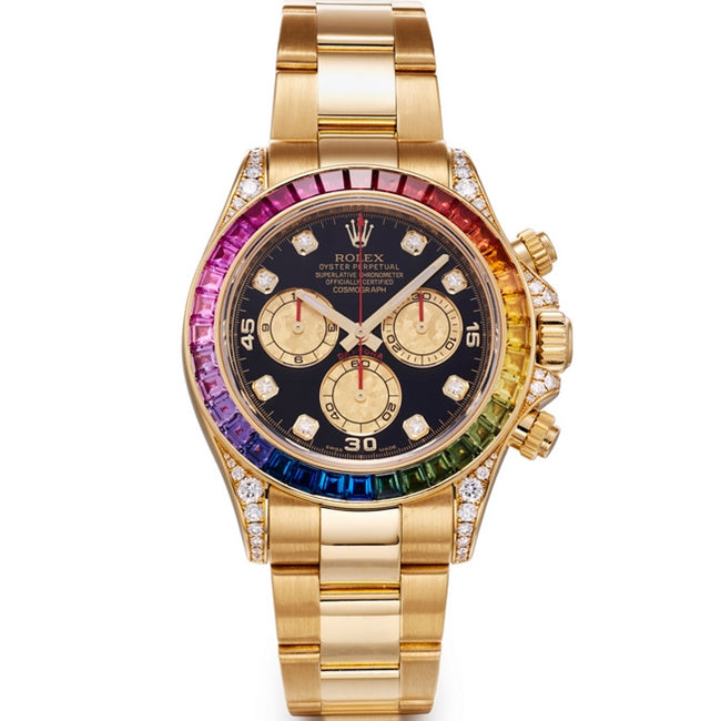 Montre Rolex - Cosmograph Daytona Rainbow Jaune