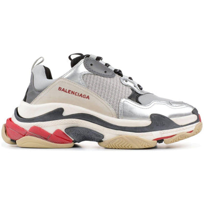 Balen*ciaga Triple-S "Silver/Red"