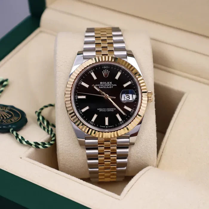 Montre Rolex - Oyster Datejust Perpetual Yellow Fluted
