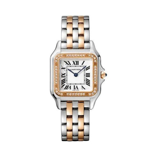 Montre Cartier - Panthère Argenté Rose Pierres