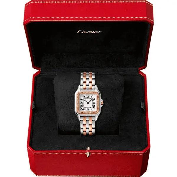 Montre Cartier - Panthère Argenté Rose Pierres