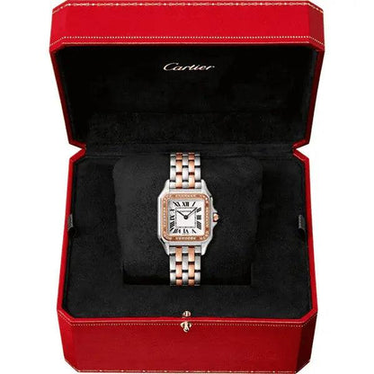 Montre Cartier - Panthère Argenté Rose Pierres