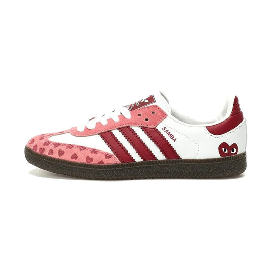 Adidas Samba x CDG "Red Pink Cloud White Brown"