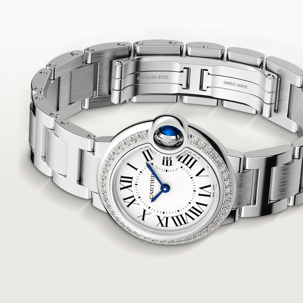 Montre Cartier - Ballon Bleu Sertie Argenté